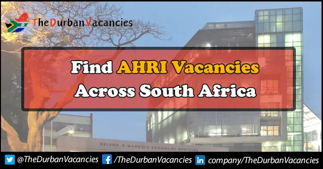 AHRI Vacancies | Submit Job Application Online AHRI Vacancies