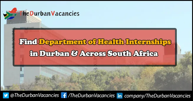 Department of Health Internships | Submit Application Online Department of Health Internships