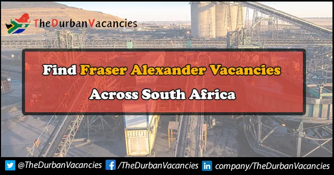 Fraser Alexander Vacancies | Recent Jobs Are Opens Apply Online Fraser Alexander Vacancies