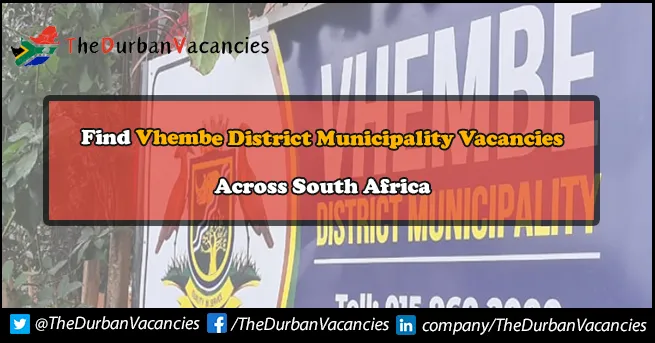 Vhembe District Municipality Vacancies